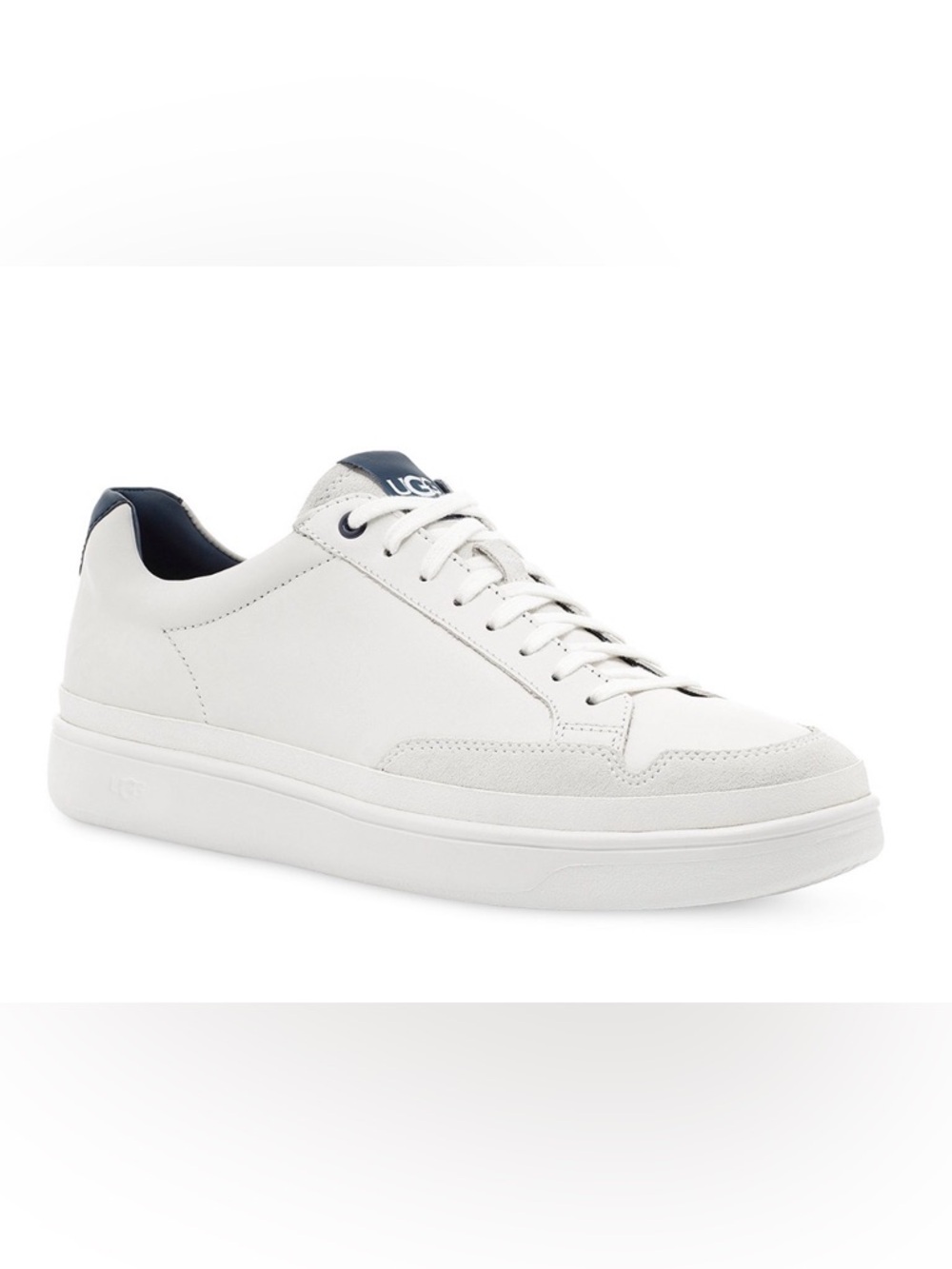 UGG Men's White Sneakers with Navy Accents